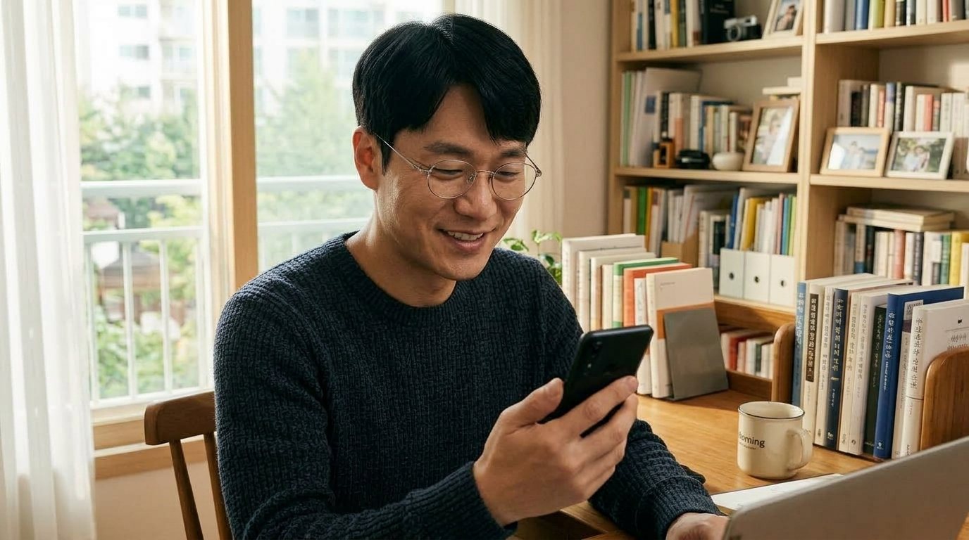 건강검진 데이터 전산 연동을 확인하는 모습