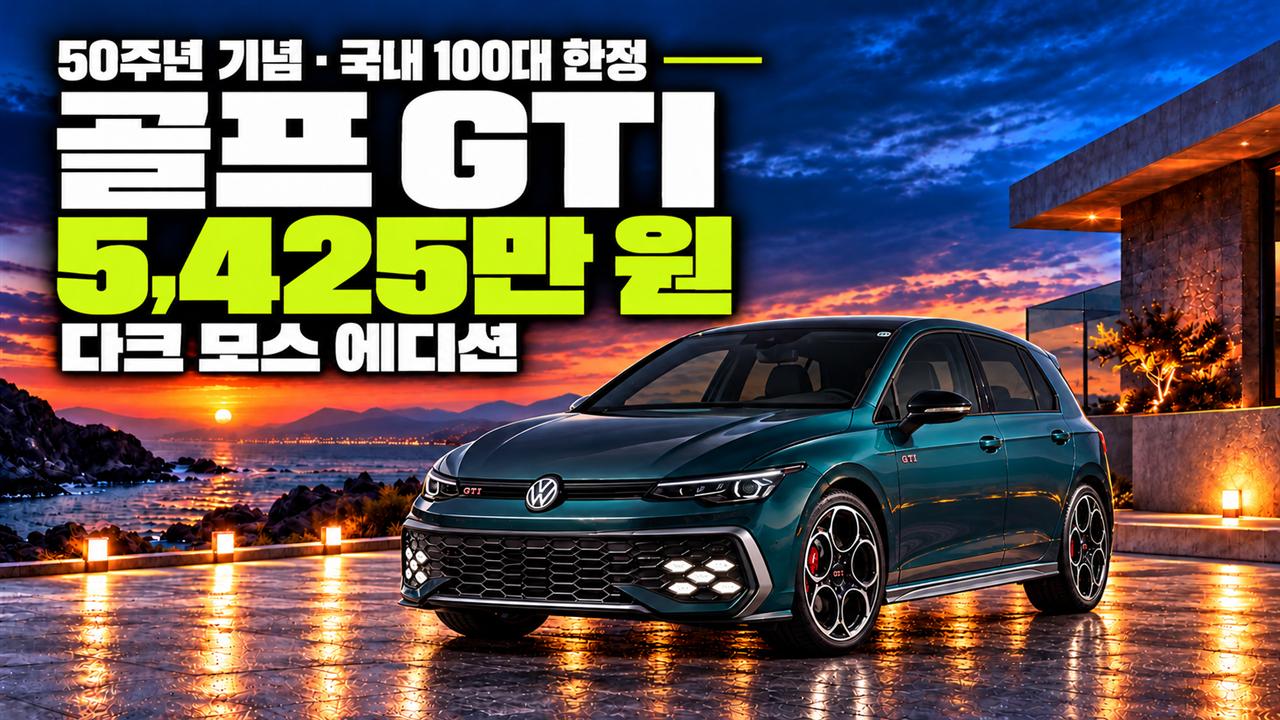 폭스바겐 골프 GTI 다크 모스 에디션 5,425만 원 사양과 5년 유지비