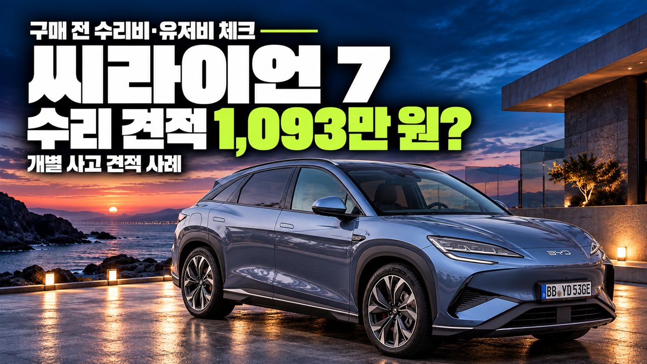 BYD 씨라이언 7 구매 전 확인할 보조금 실구매가와 수리비 3가지 기준