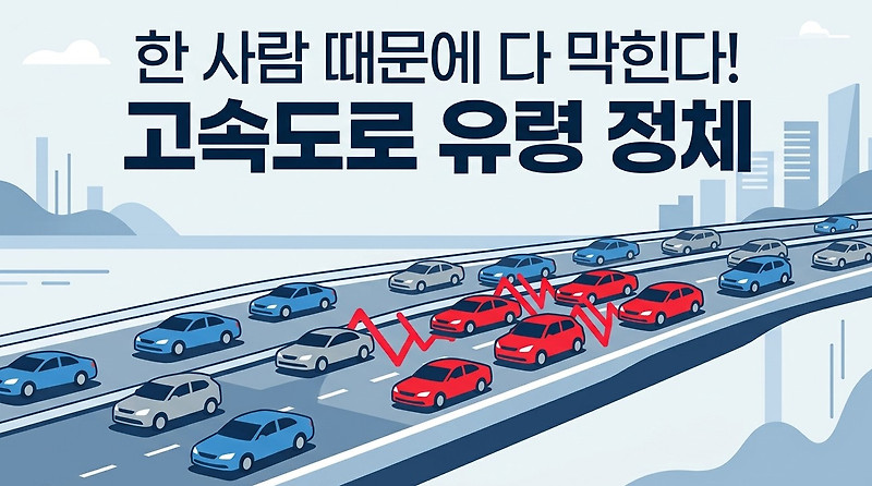 "사고 없어도 멈추는 미스터리?" 2026 고속도로 유령 정체의 진짜 이유, 여름 휴가철 100m 안전거리와 지퍼 합류의 실속 가치 분석