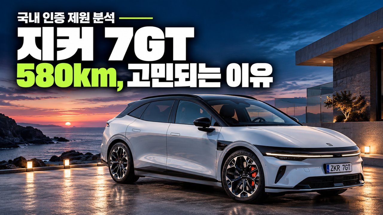 1회 충전 580km 찍은 지커 7GT, 한국에서 계약 망설이는 이유 3가지